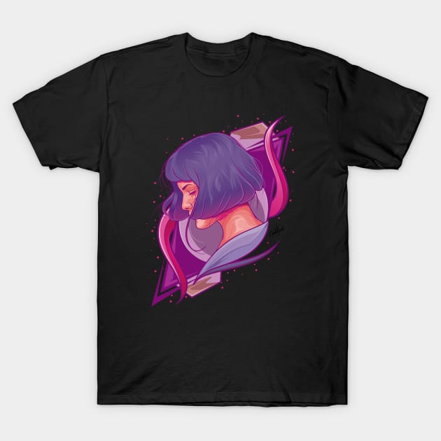 Space Violet T-Shirt by Paul Draw